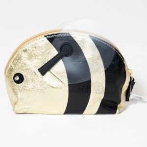 Bath & Body Works Bumble Bee Gold Makeup cosmetic Bag NWT